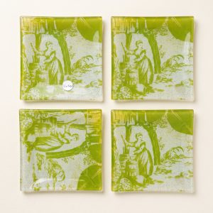 Vintage Glass Coasters (Set of 4)