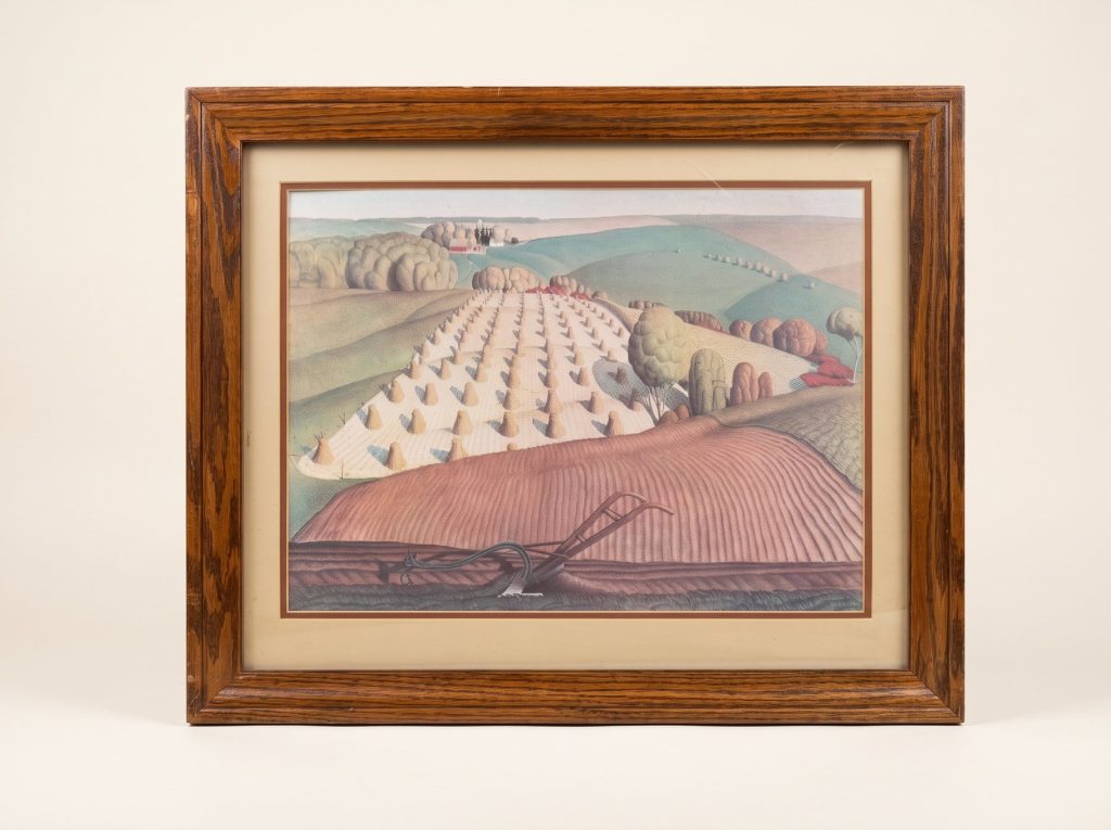 Vintage Framed Print by Grant Wood