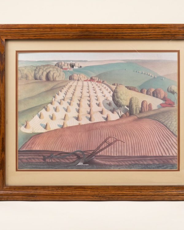 Vintage Framed Print by Grant Wood